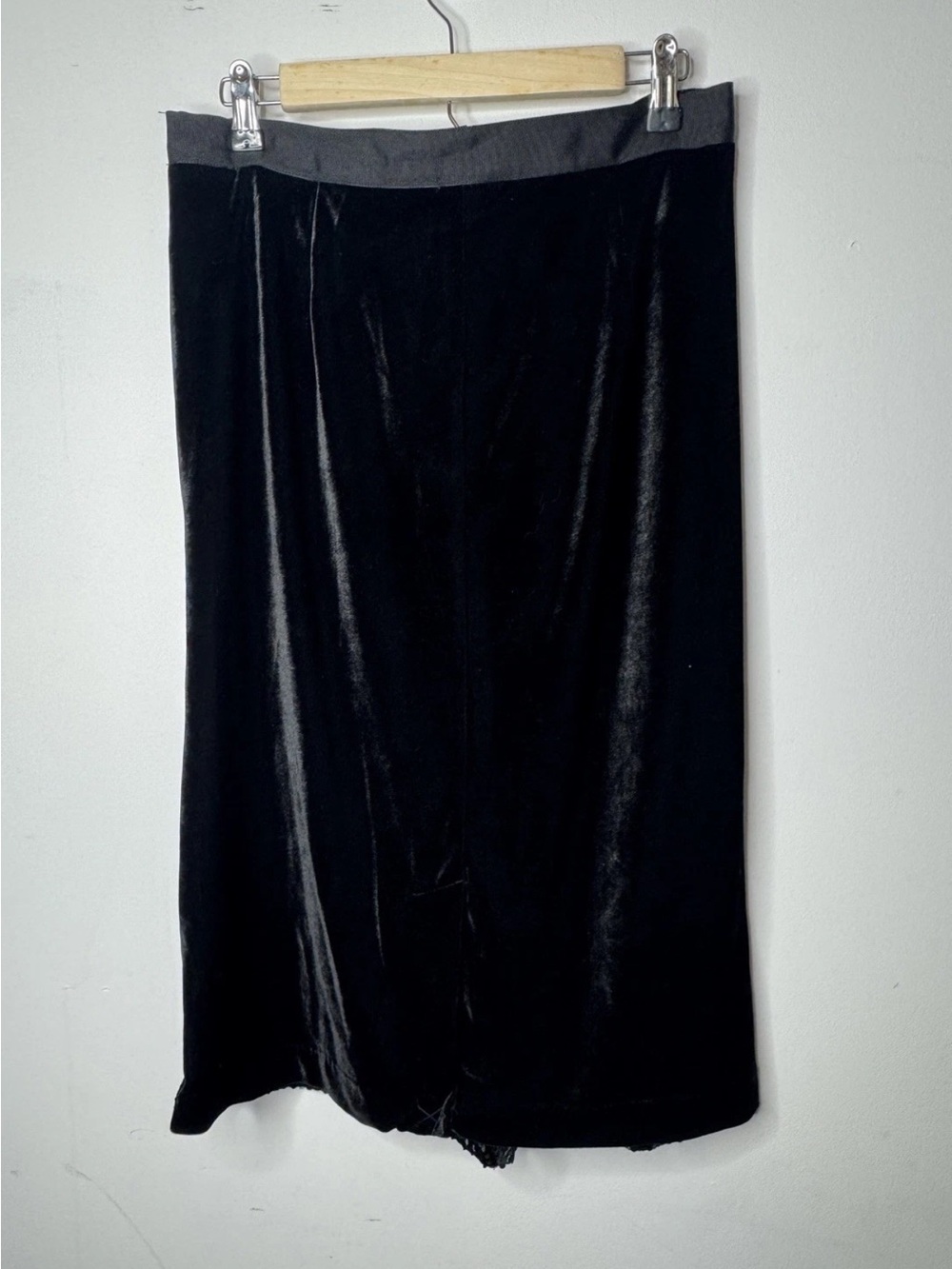 NWT SIMPLY VERA WANG Black Sequin Front velvet Velour Pencil Skirt Womens XXL - Picture 5 of 8